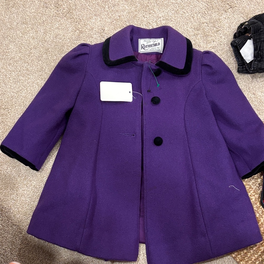 Vintage Rothschild Purple Kids Coat